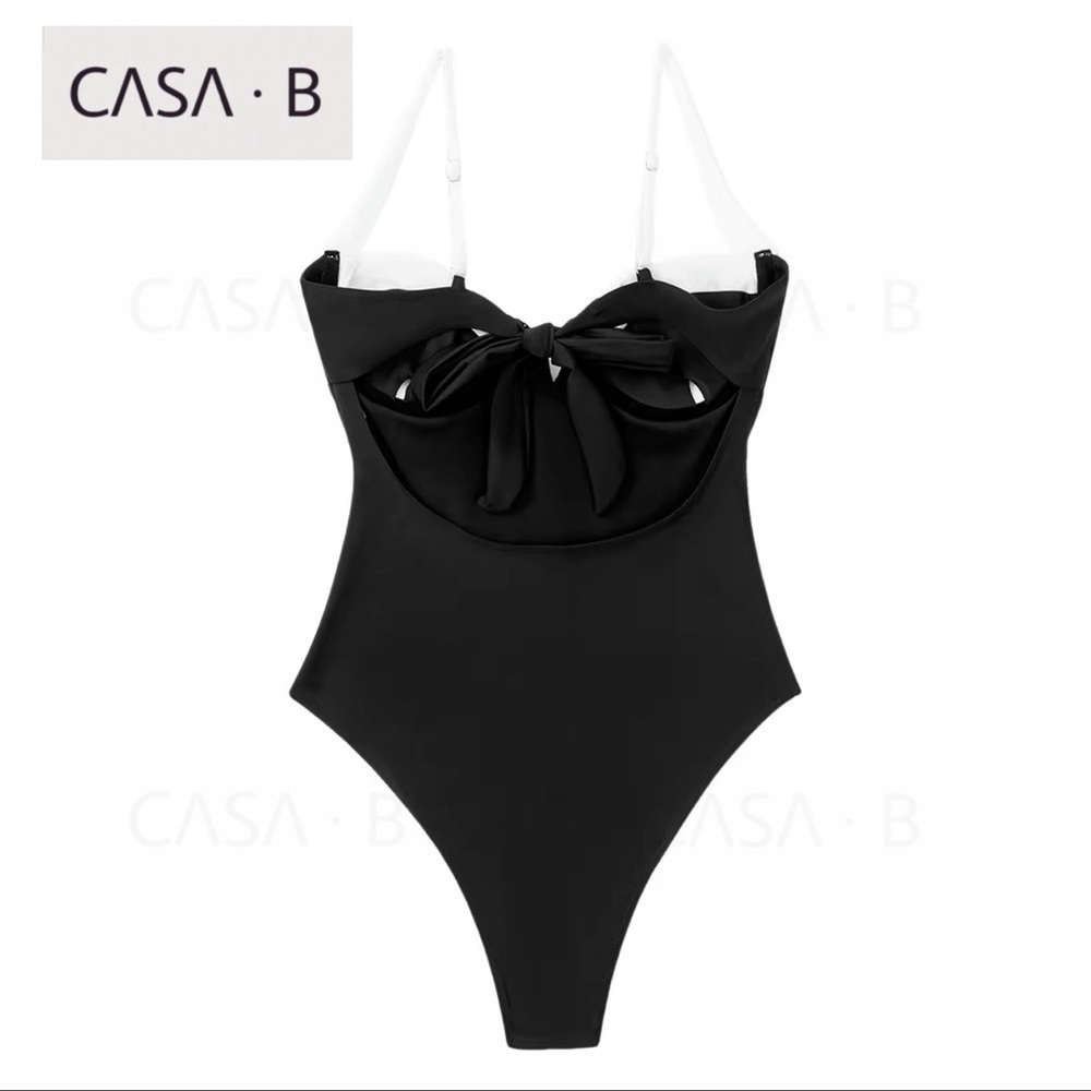 2/20💫to CASA B| Monaco One Piece Swimsuit in Ivory & Black - Picture 6 of 17